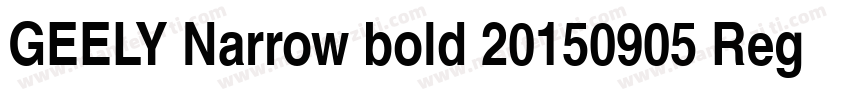 GEELY Narrow bold 20150905 Regular字体转换